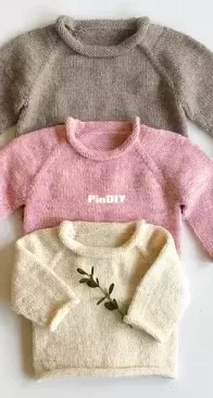 Top Down Roll Raglan for Child by Melinda Goodfellow - English