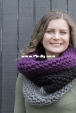 F932 3 Color Cowl by Plymouth Yarn Design Studio-Free