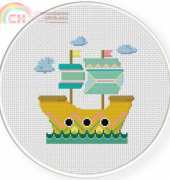 Daily Cross Stitch - Mystical Ship