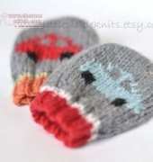 Little Cars Baby Mittens by Linda Whaley/ Little Pickle Knits