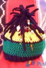 Spider Mambo Designs - Rasta Faux Messy Bun Hat -Free