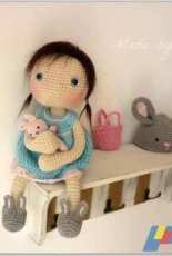 Made by Rusi - Doll with rabbit hat and accessories - Lily and accessories  - Russian - Translated