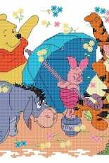 Designer stitches D120 Poohs flower garden