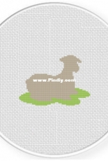 Daily Cross Stitch - Lamb Silhouette