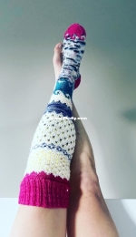 Winter Sparkle Socks by Erin Kostashuk