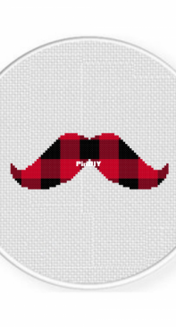 Daily Cross Stitch - Lumberjack Mustache