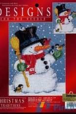 Leisure Arts 309847 Designs for the needle Snowman with Birds - Bonhomme de Neige Avec Oiseaux