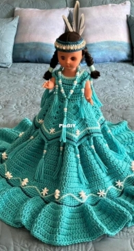 Cactus Flower Indian Doll