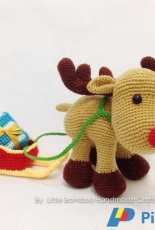 Little Bamboo Handmade Crafts - Reindeer And Sleigh Amigurumi - Russian - Translated