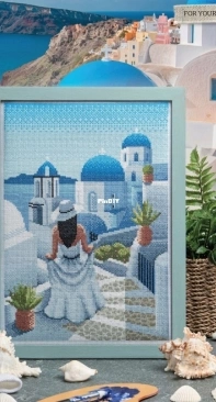 Santorini Dreams by Emma Congdon from CrossStitcher 371 XSD