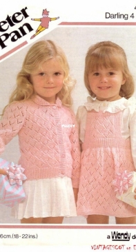 Carter & Parker Ltd. Peter Pan A Wendy Design 474  Cardigan and Pinafore