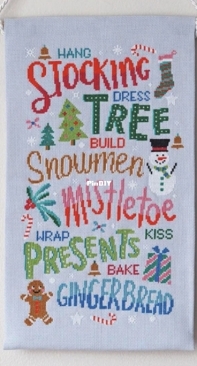 Caterpillar Crossstitch  - Deck the Halls