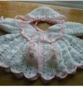 Matinee Coat - Bonnet & Bootie Shoes - English
