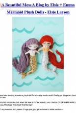 Mermaid Plush Dolls by Elsie Larson-Free