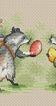 Alla Erohova- Easter Raccoons