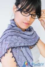 Aroha Knits-Where Ocean and Sky Collide Shawl by Francoise Danoy