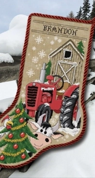 Stoney Creek Collection - Almost Christmas Barnyard Stocking XSD