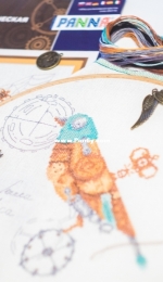 Embroidery "Mechanical bird"
