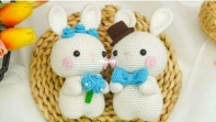 Lim Lenn Crochet - Limlenn - Bunny couple - Portuguese - Translated - Free
