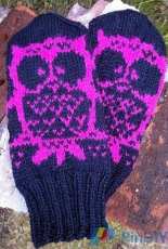 Aarne the Owl Mittens by Milla H. -Eng.,Finnish-Free