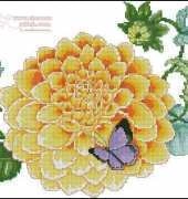 Classic Dahlia from American School of Needlework ASN 3689 Beautiful Blossoms XSD
