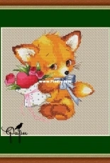 Fox with Flowers by Farn / Ekaterina Muzykevich