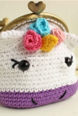 Yumigurumi - America Lira - Colorful Unicorn Purse Coin - Free