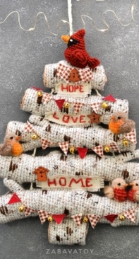 Crochet Cute Animals - Zabava Toy Designs - Nadia Baibe - Christmas Tree Crochet Robin Birds