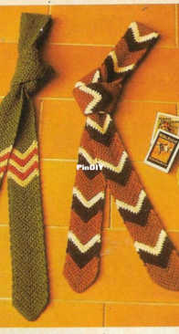 Unknown designer - Vintage Crochet Neck Tie