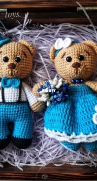 Crochet Friends Toys - Favorite Toys by Elena - Elena Bondarenko - Wedding bears - Russian
