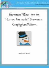 GraphedChartsDepot - Lissa Mitchell - Snowman Pillow