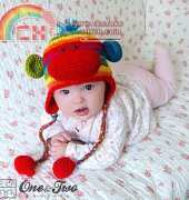 One and two company- Carolina Guzman- Rainbow Sock Monkey Hat