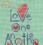 Stitchy Kitty - Love one another