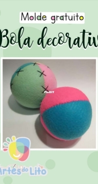 Atelie Artes do Lito - Lito Martins - Decorative Ball - Bola Decorativa - Portuguese - Free