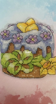 Easter Cupcake With Violets by Elena Tiunova