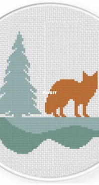 Daily Cross Stitch - Fox in Winter