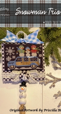 Stitching With the Housewives - Tiered Tray Tidbits - Snowman Trio