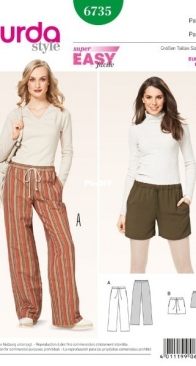 Burda 6735 - Pants - multilingual