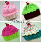 Cupcake Hat with Cherry on Top by StellasKnits
