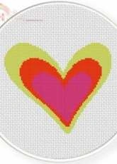 Daily Cross Stitch - Colorful Heart
