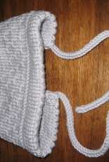 Gray bonnet for a baby