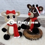 Accessorize This Designs - Sara Blake - Rudolph and Clarice the Reindeer Cuddle Buddies