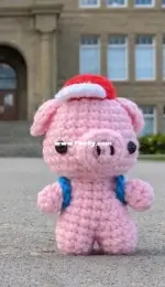 Sir Purl Grey - Phillip Ha - Schoolkid Pig Amigurumi - Free