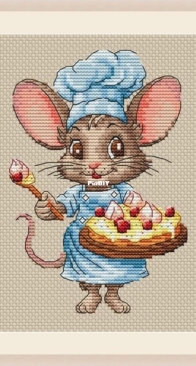 My Lovely Embroidery - Cute Baker Mouse by Natalia Batrak XSD