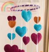 Red Heart- Linda Cyr - LW2269 Flying Hearts Mobile - Free