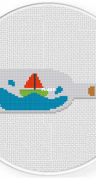 Daily Cross Stitch - Boat in a Bottle