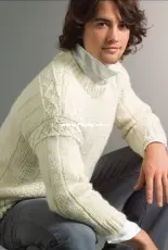 Rib Guernsey Sweater by Patons Australia - Free