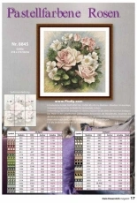 Coricamo 8845 Pastellfarbene Rose From Dein Kreuzstich Magazin 04-2017