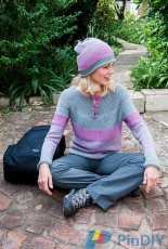 Pink-Grey-Sweater & Hat by Evi Volf -Free
