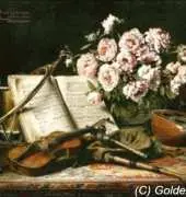 Golden Kite GK 1108 - Music Still Life With Peonies